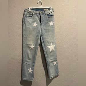 blanknyc leather star jeans